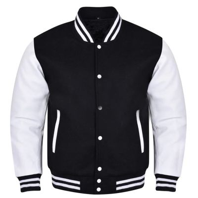 Varsity Jacket Black White